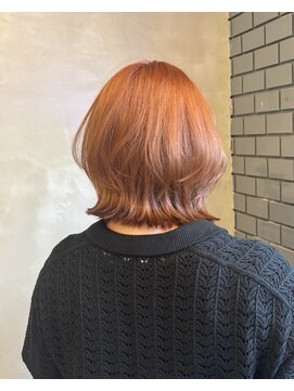 イキプラスディードットログ 大和八木駅前店(ikii+D.Log) レイヤーボブ／オレンジベージュ/ダブルカラー/奈良/大和八木