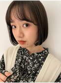#切りっぱなしボブ #前下りボブ #顔周りレイヤー #小顔カット