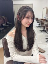 ハピネス クローバー 学園前店(Happiness CLOVER)&nbsp;前髪シースルーバングくすみベージュ/韓国巻き