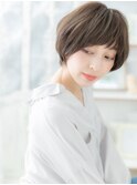 暗髪アースカラー小顔ショートカットレイヤーh4上尾20代30代40代