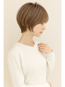 ショートレイヤー　ハイライト　ブリーチ　白髪ぼかし