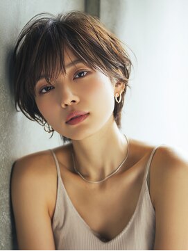 前髪顔まわりカット/外ハネボブ/丸みボブ/ショートボブ
