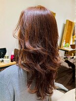 ヘアリゾート粋 リマ 銀座店(lima)&nbsp;ロングパーマ/レイヤーカット/オレンジブラウン