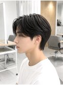韓国マッシュスペインカールスパイキーショートブルーブラック