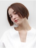 ○femme 二条○センターパートの切りっぱなし丸みショートボブ