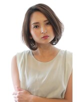 レウナ 外苑前(Reuna)&nbsp;大人可愛くニュアンス毛先ワンカールボブ　３０代４０代５０代