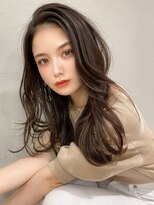 シルクレイ 吉祥寺店(Silk-lei) 大人かわいい前髪かきあげロングカーキグレージュ代吉祥寺