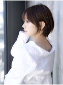 前髪あり小顔ショートボブ20代30代40代【AIN.表参道】川原大地