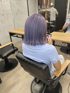 ヘアスタジオワン 藤沢店(HAIR STUDIO ONE) パープル＋外はねボブ