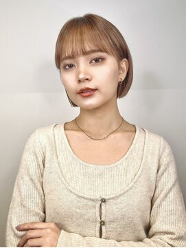 ノースイースト 荻窪店(north east) ショートボブ/ミニボブ/オレンジベージュ