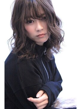 リル 西宮(LiL') 【LiL'西宮】ひし形_毛先パーマ_アッシュブラウン