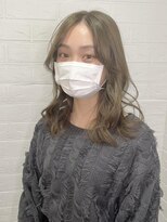 ヘアースペースブルーム プリュス 石橋店(HAIR SPACE BLOOM plus) 石橋阪大前/ブリーチ無しWカラー/ミルクティーグレージュ