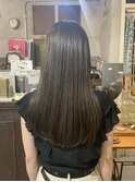 柔らか質感ブラウンロング
