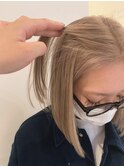 ミルキーベージュ　ダブルカラー　ケアブリーチ