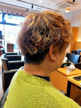 フレンズ 山鼻店(friend's) 髪質改善ランダムハイライトメッシュスパイラルパーマ