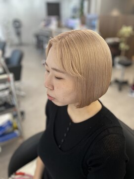 エイト プラット 渋谷2号店(EIGHT plat) ミルクティベージュ×ミニボブ8/11