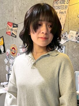 ヘアーアンドスパ フェリーチェ ミチ 野田屋町店(HAIR&SPA felice MICHI) 【feliceMICHI 別曽 遥也】顔周りカット くびれミディ 暗髪 20代