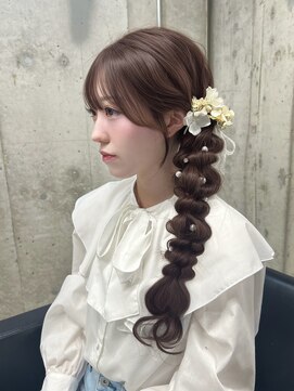 ラフィット 香椎(lafit) ふわっと可愛いサイド編みおろしhair♪
