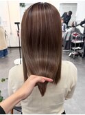 ハイライトバレイヤージュダブルカラーケアブリーチ20代30代