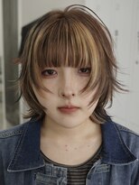 アンフィグ 吉祥寺(anfig)&nbsp;デザインカラー/ウルフ/mixカラー/レイヤー/ハッシュカット/ボブ