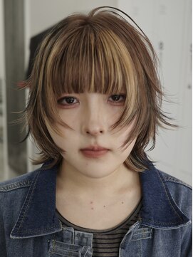 アンフィグ 吉祥寺(anfig) デザインカラー/ウルフ/mixカラー/レイヤー/ハッシュカット/ボブ