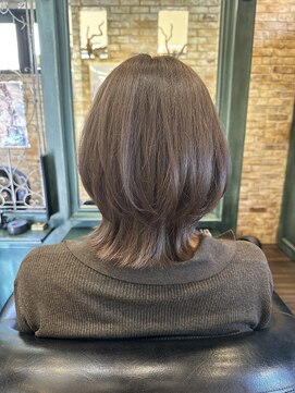 モナン 海老名(Monan) グレージュカラー カーキグレージュ レイヤーボブ