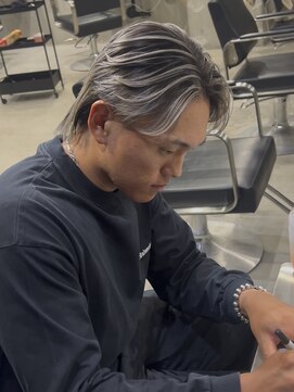 ラック 表参道(LUCK) メンズホワイトバレイヤージュ