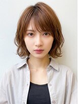 アドラーブル 長岡リップス旭岡店(adorable)&nbsp;柔らか質感,ウェーブで垢抜け,小顔ショート,ブリーチなしカラー