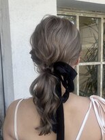 タイドヘアー 茨木2号店(TIDE HAIR) ゆる巻きポニー