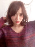 ALOHALaLa☆大人かわいいピンクグレージュのふわミディ