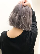 ヘア デザイン ヴェルダ(hair design Verda) 【verda】切りっぱなしボブ×ことりベージュ×ウォータフォール