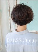 カーリーショートボブ★毛先パーマ【いわき】