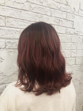 プライズ 池袋店(prize) 映え髪チェリーレッドナチュラルボブ無造作カール7001