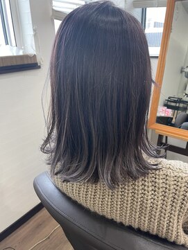 ヘアー ワンアビル(Hair One Abile) ハイライトバレイヤージュラベンダーアッシュ