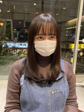 ネオリーブルカ 御茶ノ水店(Neolive Luca) 前髪カットとヘアカラーでチェンジ　暗髪ツヤ髪