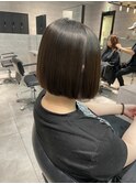 王道ボブ×自然な縮毛矯正