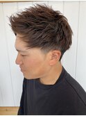 【短髪】刈り上げ　メンズカラー　平針　フェードカット　茶髪