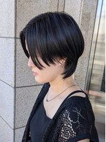 ゴーズゴー 吉祥寺(e)店(go s go)&nbsp;ショートウルフ/アッシュブラック/ジェンダーレスセンターパート