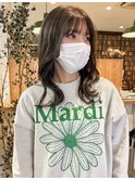 グレージュ系ハイライトカラー
