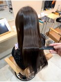 【tetote山口のサロンスタイル】艶髪ストレート/矯正系髪質改系