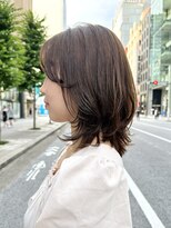 ◆ミディアムレイヤー/レイヤーカット/銀座/くびれヘア/ベージュ