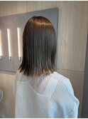 20代30代切りっぱなしボブやわらかベージュ