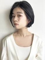 ウクラ バイ レシッド 池袋(uchla by rcid)&nbsp;大人ヘルシーミニボブワンカール姫カット艶髪ストレートパーマ