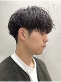 シャドウパーマスパイラルパーマツイストパーマメンズマッシュ栄