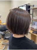 【ショートボブ×ブラウン】似合わせカット/鎌取/林愛華