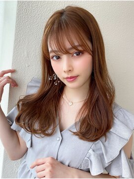 アフロートフクオカ(AFLOAT FUKUOKA) 【OPEN】小顔前髪あり後れ毛サイドバングメルティカラー