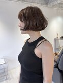 フレンチボブ・透け感ブラウン