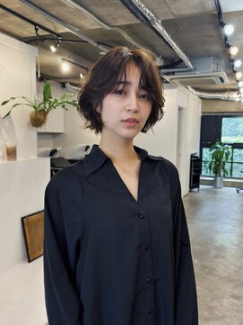 ヒュージ 表参道(huge) ショートボブ/レイヤーボブ/ニュアンスパーマ/顔周りカット