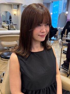 ロンド フィーユ(Lond fille) ブリーチなしチェリーブラウン髪質改善縮毛矯正酸性ストレート