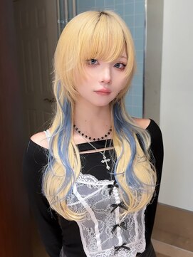 クペウ ローウェン(cope'u ROWEN) 渋谷/ウルフカット デザインカラー ルーツカラー エンドカラー